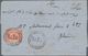 Ägypten: 1869, Cover With Single Franking Of One P Red Pyramid From Tanta To Alessandria With Arriva - 1866-1914 Khedivate Of Egypt