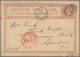 Ägypten: 1878 British Postal Stationery Card 1d. Brown Used From Alexandria To London 'via Naples' ( - 1866-1914 Khedivate Of Egypt