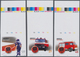 Angola: 2004, Fire Brigade Complete IMPERFORATE Set Of Three (different Cars And Firefighter) From U - Angola