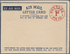 Australien - Ganzsachen: 1942, Airmail Lettercard With Printed 'POSTAGE / PAID / 1s' In Red Circle, - Ganzsachen