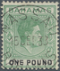 Bahamas: 1938, Definitives KGVI, £1 Deep Grey-green And Black, Fresh Colour And Well Perforated, Bea - 1963-1973 Interne Autonomie