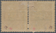 Belgisch-Kongo - Portomarken: 1889, 3.50fr. On 5fr. Violet, Blue Boxed Overpint, Horizontal Pair, Ri - Covers & Documents