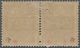 Belgisch-Kongo - Portomarken: 1889, 3.50fr. On 5fr. Violet, Blue Boxed Overpint, Horizontal Pair, Ri - Briefe U. Dokumente