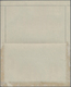 Benin: 1892 Unused Postal Stationery Lettercard 15 C Blue On Grey With Inverted Surcharge "BENIN", R - Other & Unclassified