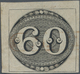 Brasilien: 1843, 60r. Black, Fresh Colour And Full To Wide Margins All Around, Oblit. By Faint Strik - Used Stamps