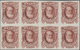 Brasilien: 1878-79, 700 R. Red-brown Imperf Block Of Eight On White Wove Paper, Very Fine And Fresh - Gebraucht
