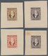 Brasilien: 1879-81, Dom Pedro 1000 Reis Ten Color Trial Proofs In Different Colors, Imperf On Thick - Used Stamps