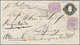 Brasilien - Ganzsachen: 1867, Stationery Envelope 200 R Black Uprated 2x 100 R Rose-violett Sent Reg - Postal Stationery