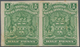Britische Südafrika-Gesellschaft: 1898-1908 ½d. Yellow-green Horizontal Pair, Variety IMPERFORATED, - Ohne Zuordnung