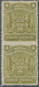 Britische Südafrika-Gesellschaft: 1898-1908 4d. Olive Vertical Pair, Variety IMPERFORATED BETWEEN, M - Unclassified