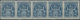 Britische Südafrika-Gesellschaft: 1901, £5 Deep Blue, Horizontal Strip Of Five, Unused Without Gum, - Unclassified