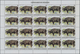 Delcampe - Burundi: 1982. AFRICAN WILDLIFE. Complete Set Of 13 From 2fr. To 85fr. In Complete Sheets Of 20 Stam - Gebraucht