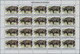 Delcampe - Burundi: 1982. AFRICAN WILDLIFE. Complete Set Of 13 From 2fr. To 85fr. In Complete Sheets Of 20 Stam - Used Stamps