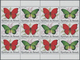 Delcampe - Burundi: 1984, Butterflies Complete Set Of 10 In Se-tenant Pairs In Blocks Of 12 (six Sets), Mint Ne - Used Stamps