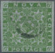 Neuschottland: 1851, Crown And Heraldic Flowers 6d. Yellow-green On Bluish Paper Imperforate With Go - Covers & Documents