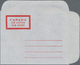 Canada - Ganzsachen: 1947, Unused Postal Stationery Airmail Lettersheet, Red Form Proof On White (mo - 1953-.... Reign Of Elizabeth II