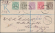 Cook-Inseln: 1893 'Queen Makea Takau' 1d. Brown, 1½d., 2½d., 5d. And 10d. Used On Registered Cover F - Cookinseln