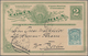 Costa Rica: 1890, Stationery Double Card 2 C Green Uprated 1 C Sent From "SAN JOSE 5 JUN 1893" To Be - Costa Rica