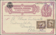 Costa Rica: 1914, Stationery Card 4 C Deep-red With Imprint "HABILITADA 1914" Uprated 2x 1 C Sent Fr - Costa Rica