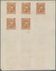 Dominikanische Republik: 1880, Definitives Coat Of Arms, Three Proof Sheets With Ten Stamps Each: 5c - Dominican Republic