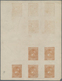 Dominikanische Republik: 1880, Definitives Coat Of Arms, Three Proof Sheets With Ten Stamps Each: 5c - Dominican Republic