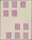 Delcampe - Dominikanische Republik: 1880, Definitives Coat Of Arms, Three Proof Sheets With Ten Stamps Each: 5c - Dominikanische Rep.