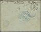 Französisch-Guyana: 1894, Postal Stationery Envelope 15 (c) Blue/red On On Bluish Green Canceled "CO - Sonstige & Ohne Zuordnung