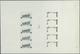 Französisch-Guyana: 1942, Airmails 50fr. "Cayenne/Aeroboat", Compound Stage Proof Sheet In Green, Gu - Sonstige & Ohne Zuordnung