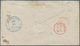 Guatemala: 1878 Cover From Zacapa To London Franked By 1878 2r. Carmine-rose Pair Tied By Numeral "1 - Guatemala