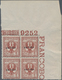 Italienisch-Eritrea: 1924, 2 C Red-brown With Overprint ERITREA In Block Of 4, Corner-sheet Upper Ri - Eritrea