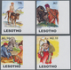 Lesotho: 2006, Shepherds Boys Complete IMPERFORATE Set Of Four From Right Margins, Mint Never Hinged - Lesotho (1966-...)