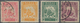 Marokko: LOCALS: ALCAZAR A OUAZZAN, 1896, Four Values Used Resp. Unused No Gum (Yvert 2, 4/6). - Unused Stamps