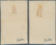 Martinique: 1922, Revaluation Overprints, 0.05 On 15c. Brownish Purple/rose, Two Essays Of Overprint - Altri & Non Classificati