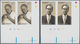 Mauritius: 2013, Personalities Complete Set Of Two In Horizontal IMPERFORATE Pairs From Lower Right - Mauritius (...-1967)