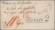 Mexiko: 1868 Incoming Mail: Stampless Envelope With Tax-cancel "2" And M/s "10¼" + Violett Franco-cd - Mexico