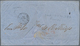 Mexiko: 1869 Incoming Mail: Stampless Folded Envelope (few Crincles) With Tax-cancel "4" And M/s "9" - Messico