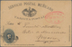 Mexiko - Ganzsachen: 1887, Commercially Used Postal Stationery Card With Stamp Inverted In LLC Blue - Mexico