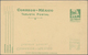 Mexiko - Ganzsachen: 1951, Unused Postal Stationery Card 10 Cts Green Colonial Architecture Of Morel - Mexico