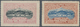 Neue Hebriden: 1897, 1 P. Rose/black And 2 P. Brown/blue, Postage Stamps For The Inter-island Traffi - Other & Unclassified