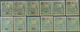 Neukaledonien: 1924, Revaluation Overprints, 60c. On 75c., Group Of Twelve Imperforate Proofs On Ung - Briefe U. Dokumente
