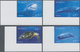 Nicaragua: 2000, Sea Animals Complete IMPERFORATE Set Of Four (white Shark, Two Whales And Turtle) F - Nicaragua