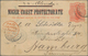 Nigerküste: 1898, Stationery Card 1 P. Red, H&G P3, Sent From OLD CALABAR DE/6 1898 With SS Olenda V - Other & Unclassified