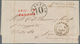 Panama: 1861: Double-liner "PAID-TO/PANAMA" In Red And "PANAMA/SP 5/1861/B" Transit C.d.s. On Entire - Panama