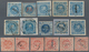 Peru: 1858/1868 (ca.), Interesting Group With 30 Imperforate Stamps With 1din. Blue (18 Incl. Four P - Peru
