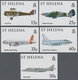 St. Helena: 2008, Royal Air Force (RAF) Complete IMPERFORATE Set Of Five And The Imperf. Miniature S - Saint Helena Island