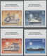 St. Helena: 2011, Christmas 'Auxiliary Ships Of The Royal Fleet' Complete IMPERFORATE Set Of Four Fr - Saint Helena Island