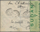 Sudan: 1940, Registered Cover Franked With Block Of 8x5 Mills. On 10 Millièmes Camel Rider Red/black - Sudan (1954-...)