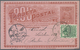 Uruguay - Ganzsachen: 1899, Stationery Double Card 2 C Carmine On Rose, Both Uprated 1 C Green And S - Uruguay