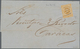 Venezuela: 1863, 1/2 R. Eagle Orange Pen-cancel, Mostly Lupe-margin To Touced, On Entire Folded Lett - Venezuela