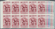 Venezuela: 1952, Coat Of Arms 'ARAGUA' Airmail Stamps Complete Set Of Nine In Blocks Of Ten From Lef - Venezuela